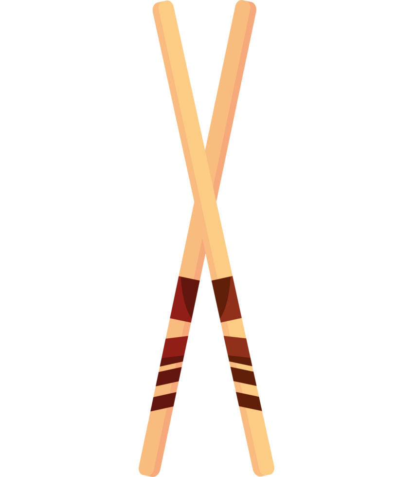 Two wooden sticks with stripes on them png