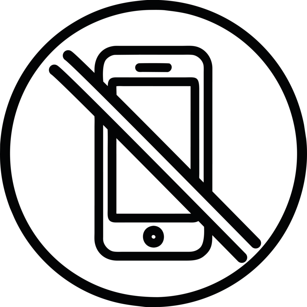 No phone allowed sign png