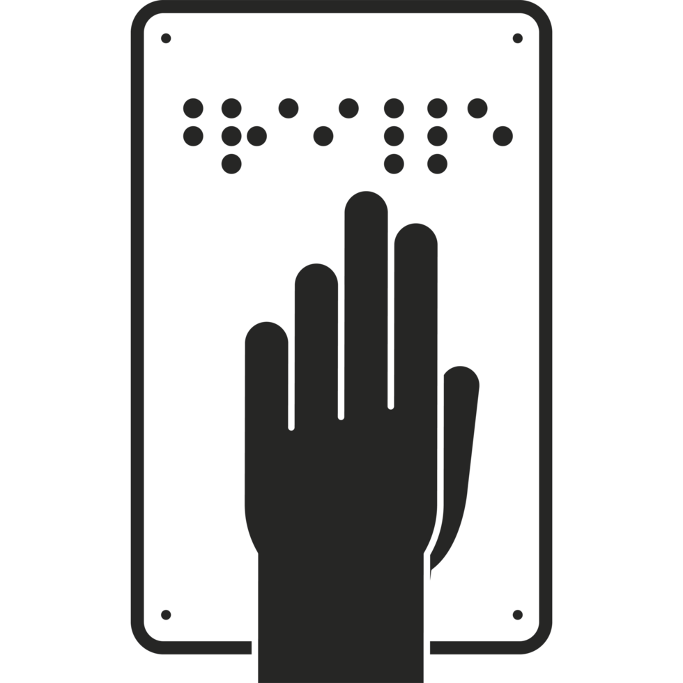 A hand is touching a screen with a button png