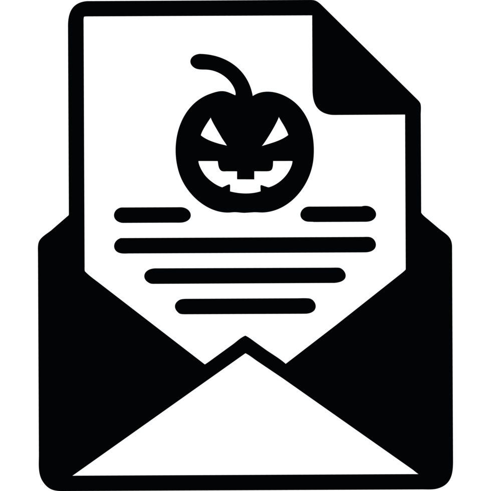An email with a pumpkin in it png