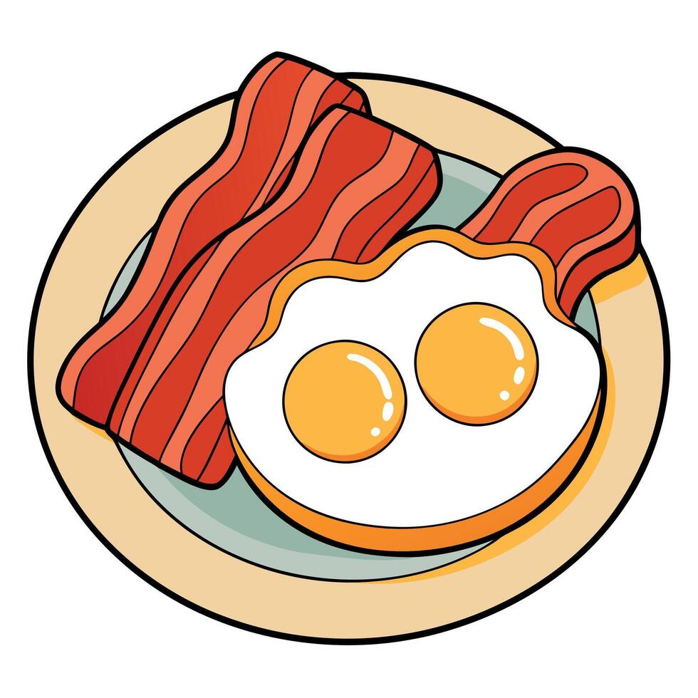 Classic Bacon and Egg vector