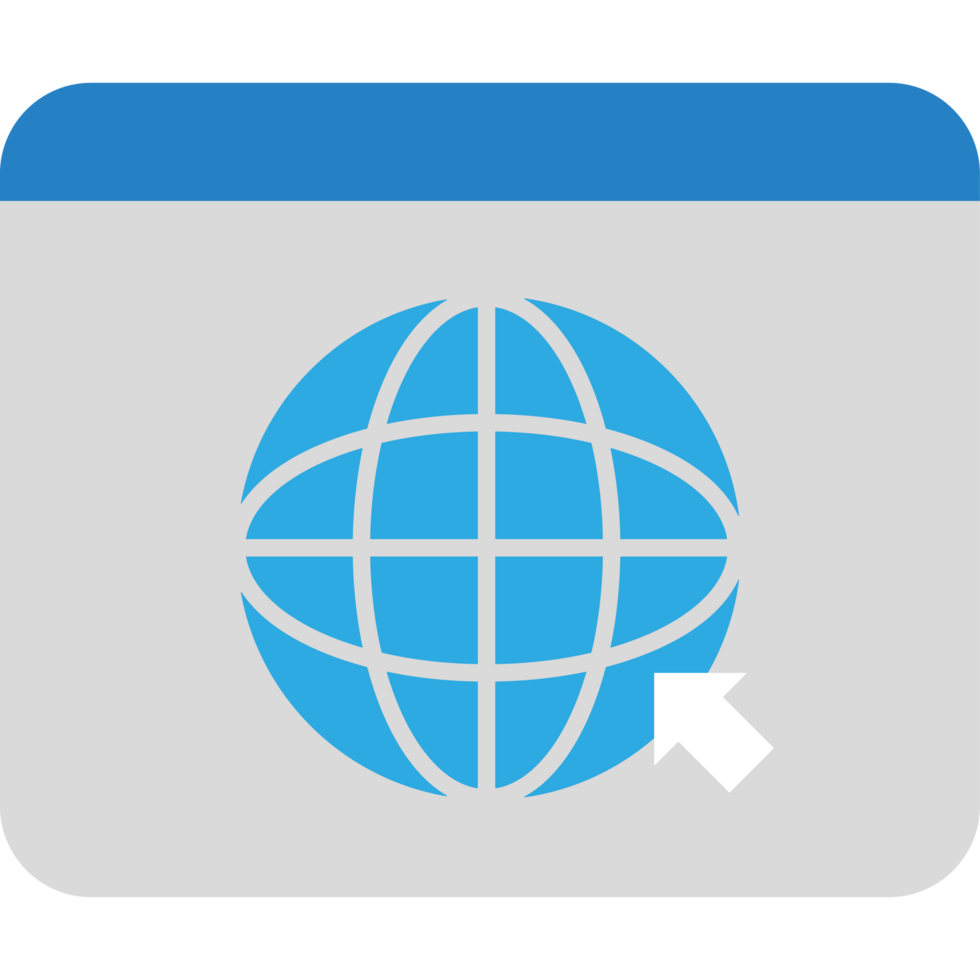 A globe icon with an arrow pointing to it png
