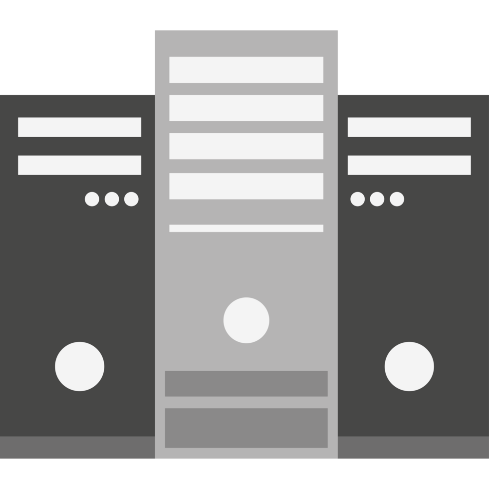 A server rack with two servers on top png