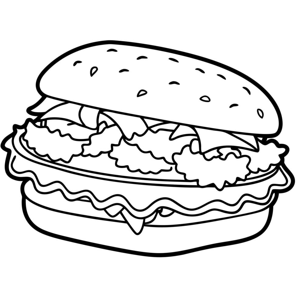 Cheese Steak Sandwich Korean street food vector