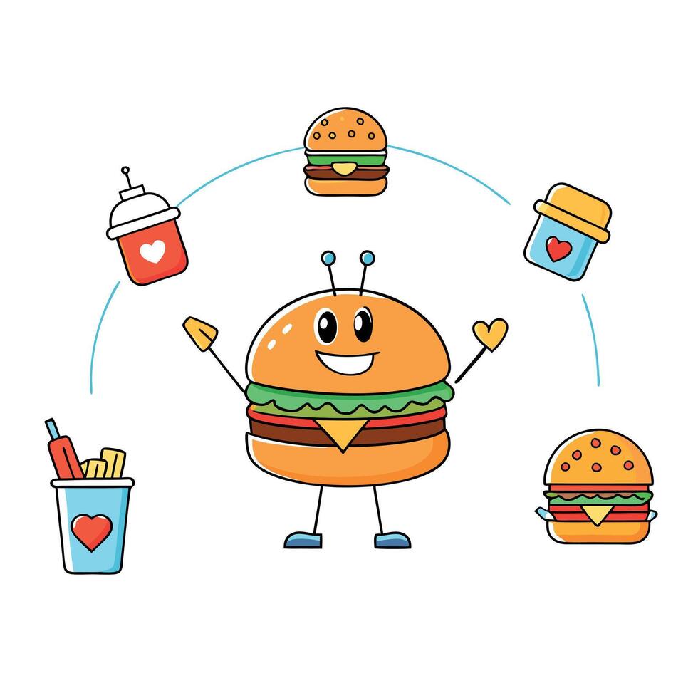 Burgers in different settings vector