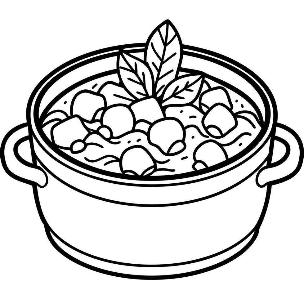 French beef stew traditional vector