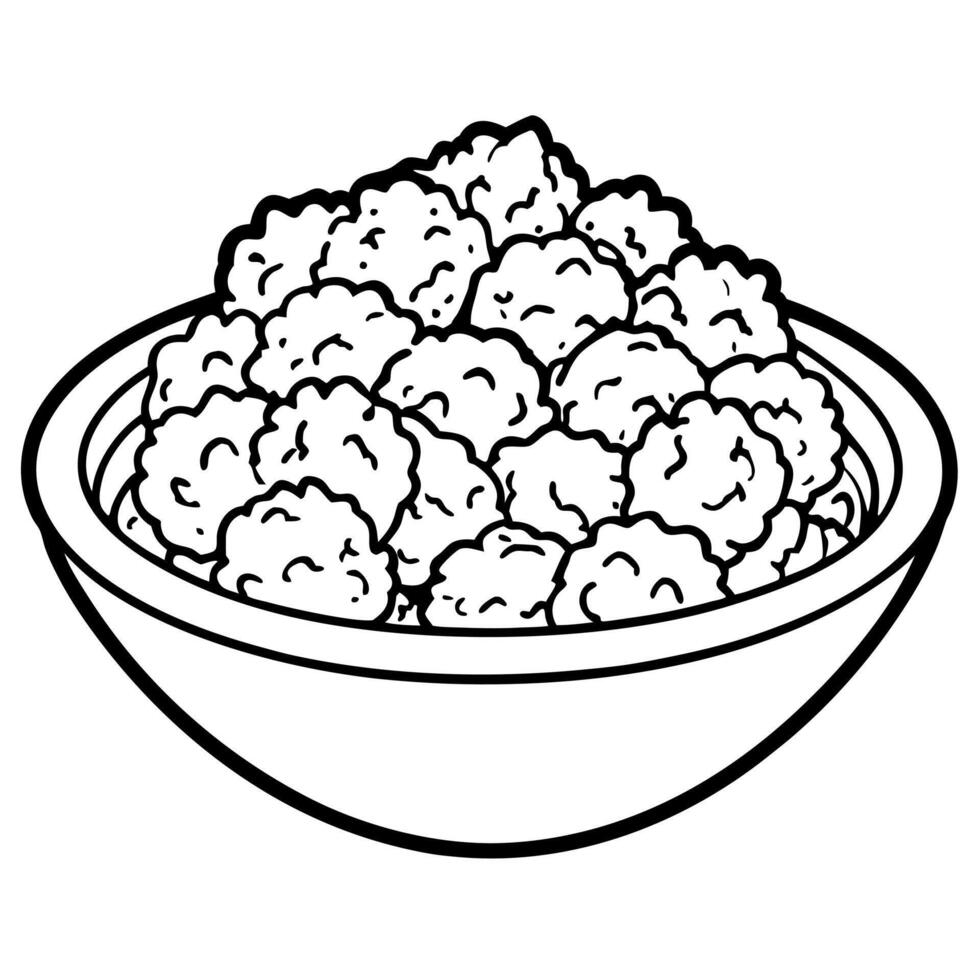 Fried popcorn chicken vector