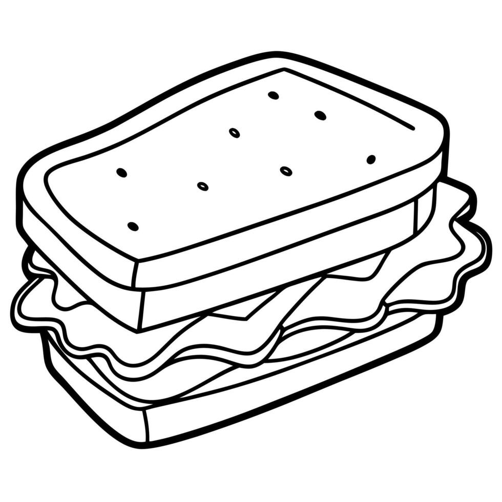 Cheese toast sandwich vector