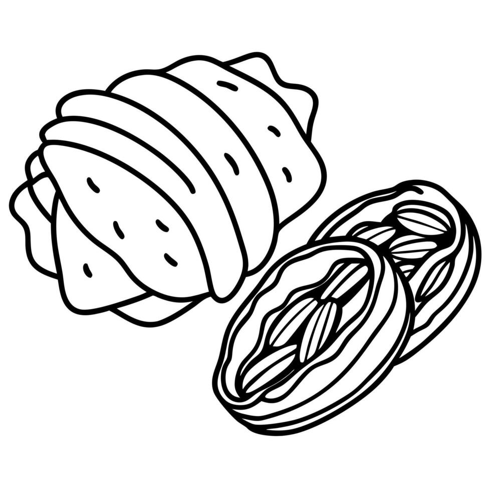 Crispy Bacon-Wrapped Dates with Almonds vector