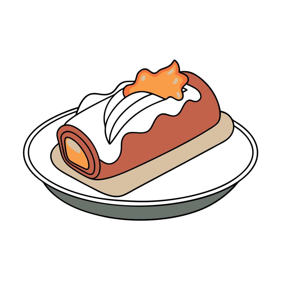 Cream cheese and bacon stuffed chicken vector