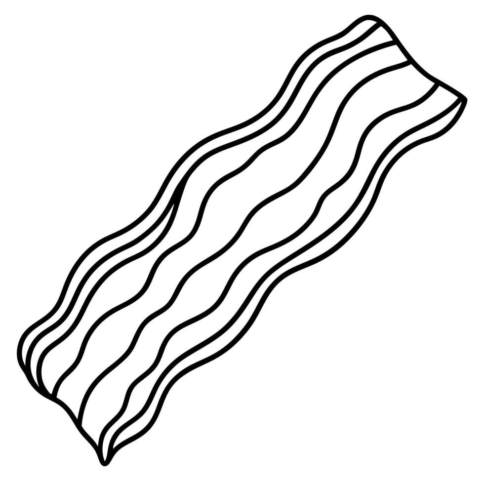 Bacon isolated on white background vector