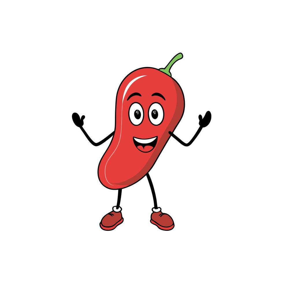 Steak with chili pepper vector
