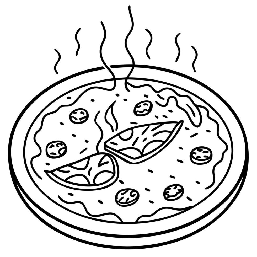 A mouthwatering close-up of a sizzling. golden Flammkuchen. a German-style pizza with a thin. crispy vector