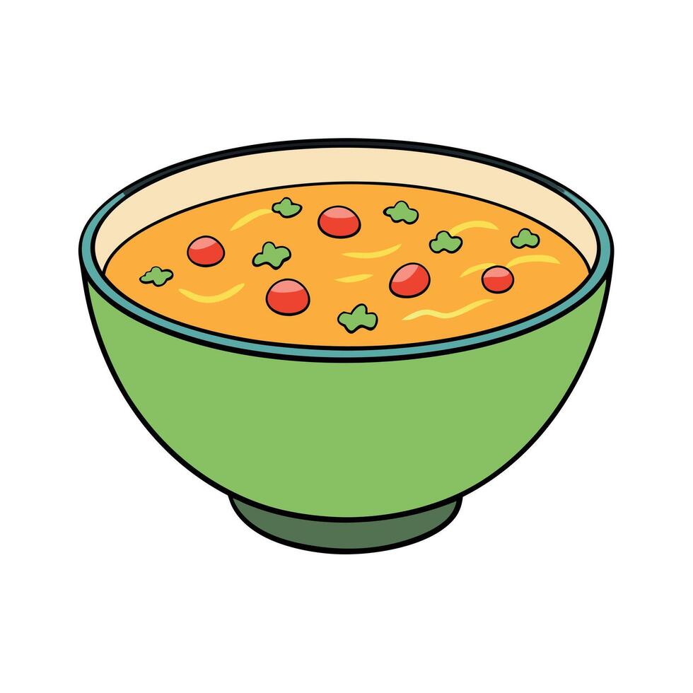 Cheesy bacon chowder with vegetables vector