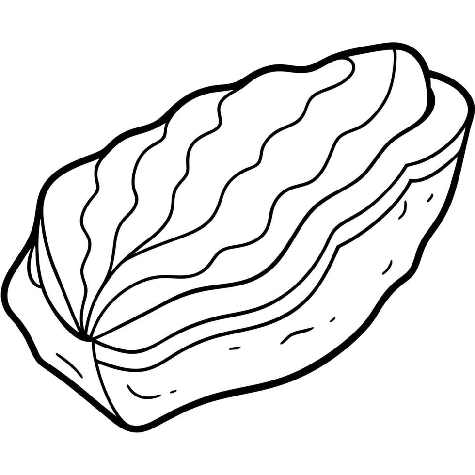 Sliced raw pork meat. vector