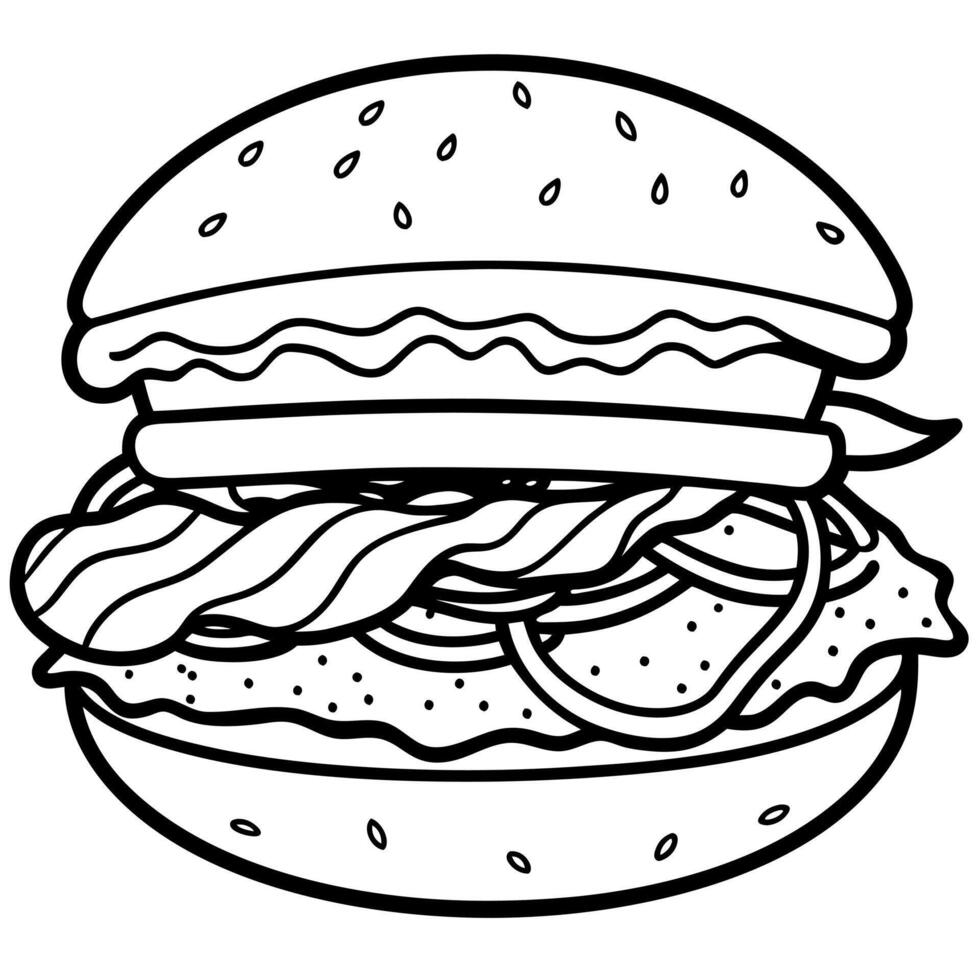 Big burger with blue cheese and mold vector