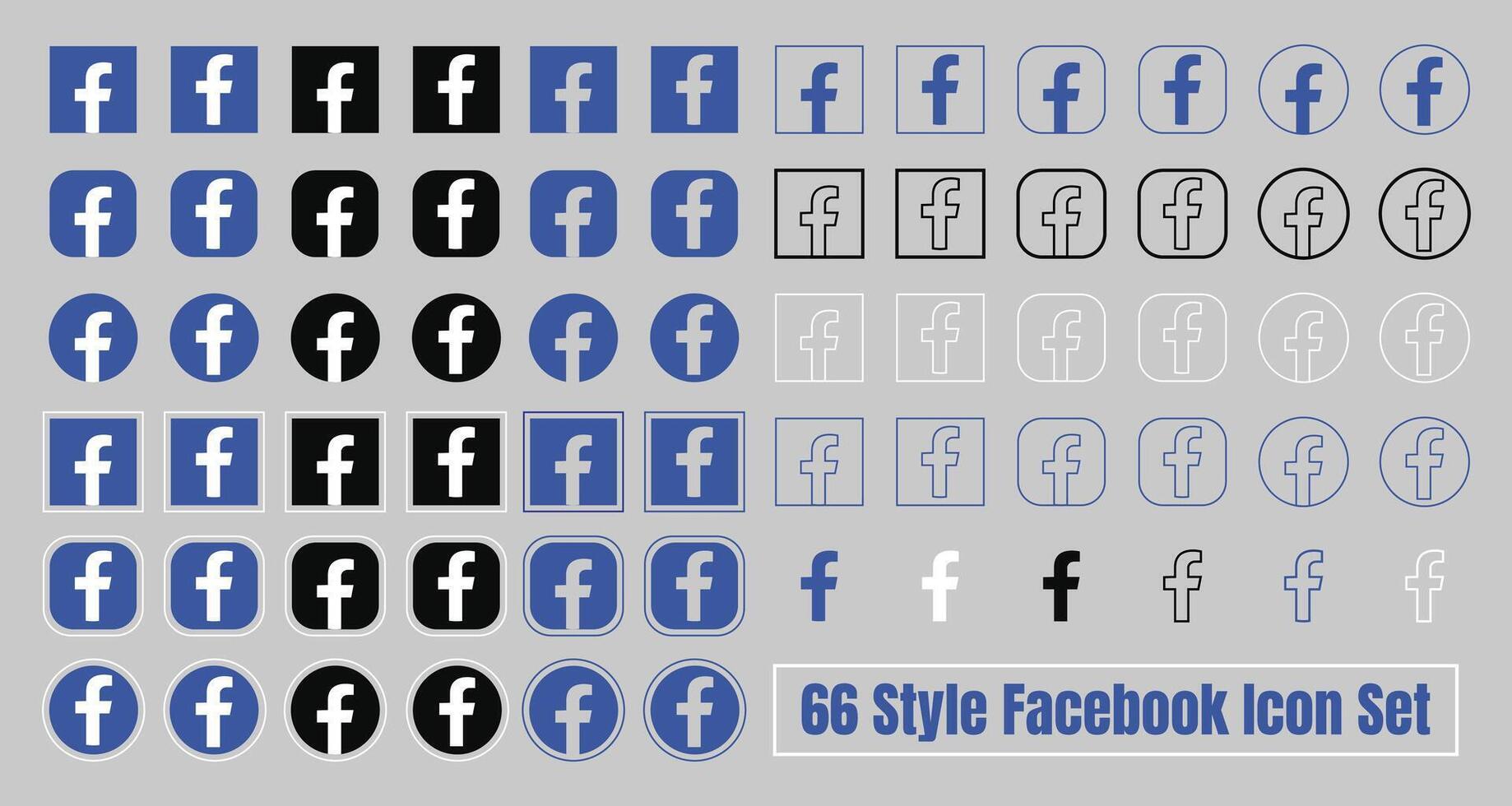 Facebook company logo set. Set Collection. social networking icons with shadow isolated on a Original Facebook App popular social networking service social media logo for apps or website vector