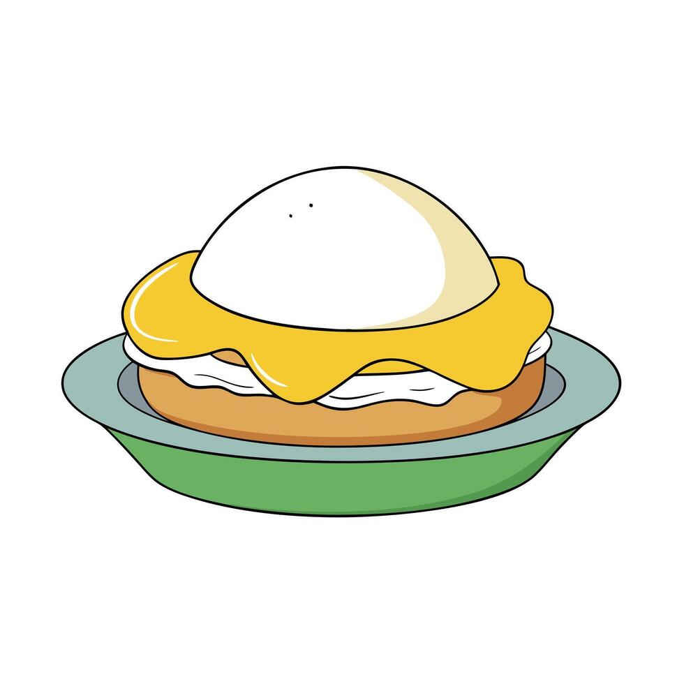 Jammy Soft-Boiled Egg vector