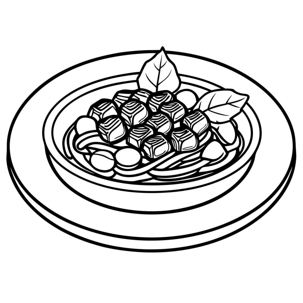 Stake with vegetables vector