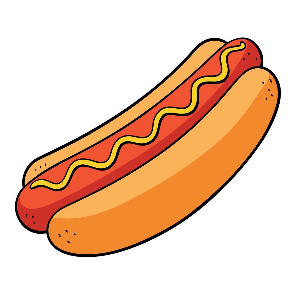 Delicious hot dog. fast food vector