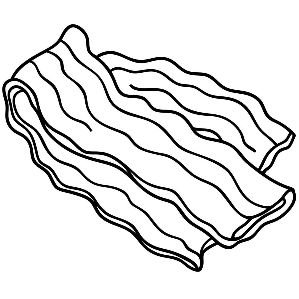 Close-up of Natural Sliced Bacon vector