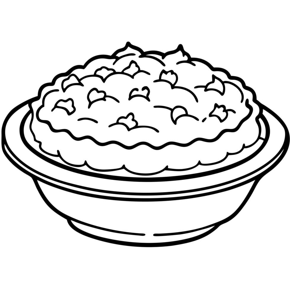 Shepherd pie on a plate vector