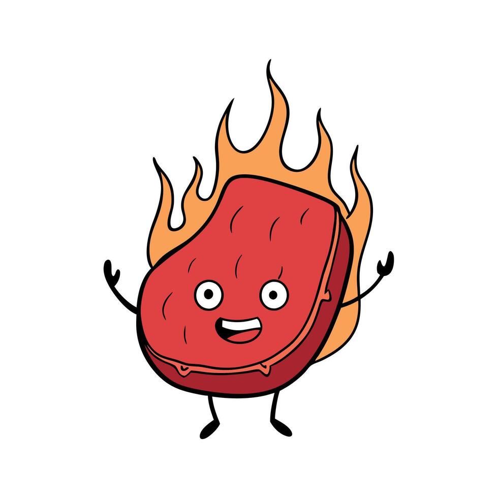 Beef in teriyaki sauce vector