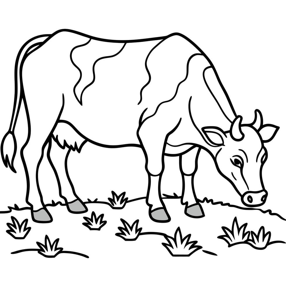 A beautiful cow on a meadow vector