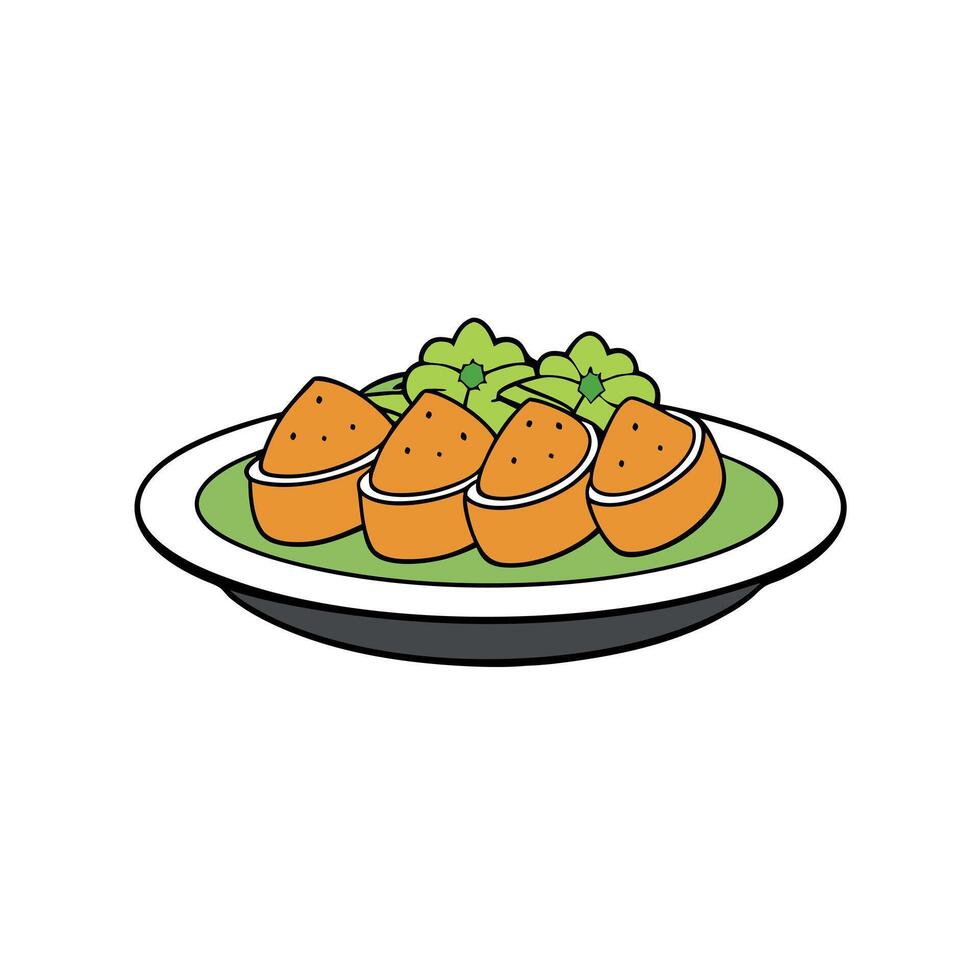 Called oyek gethuk lindri cassava slices vector