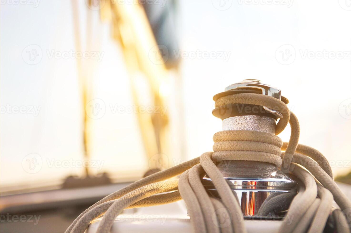 Sailboat detailed parts. Yachting concept photo