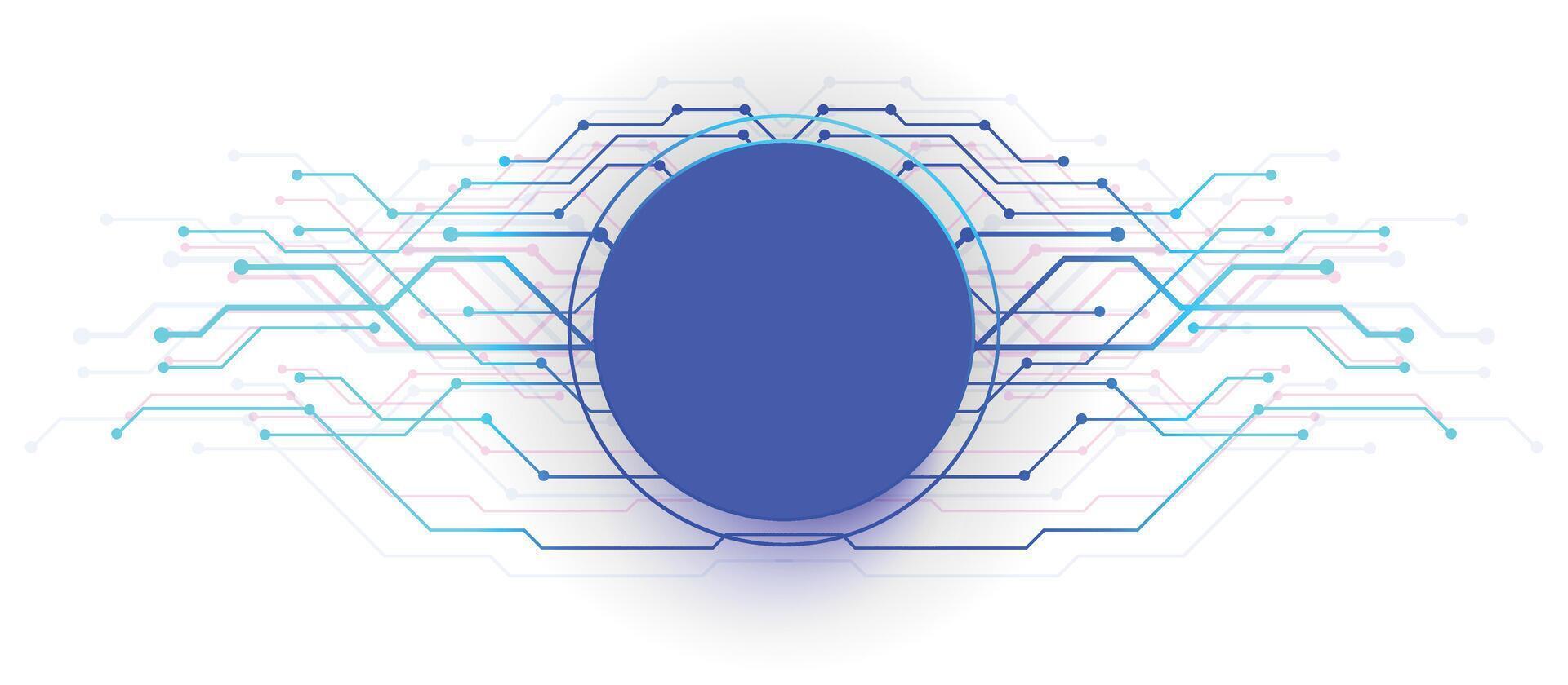 Technological elements Blue light lines Background vector