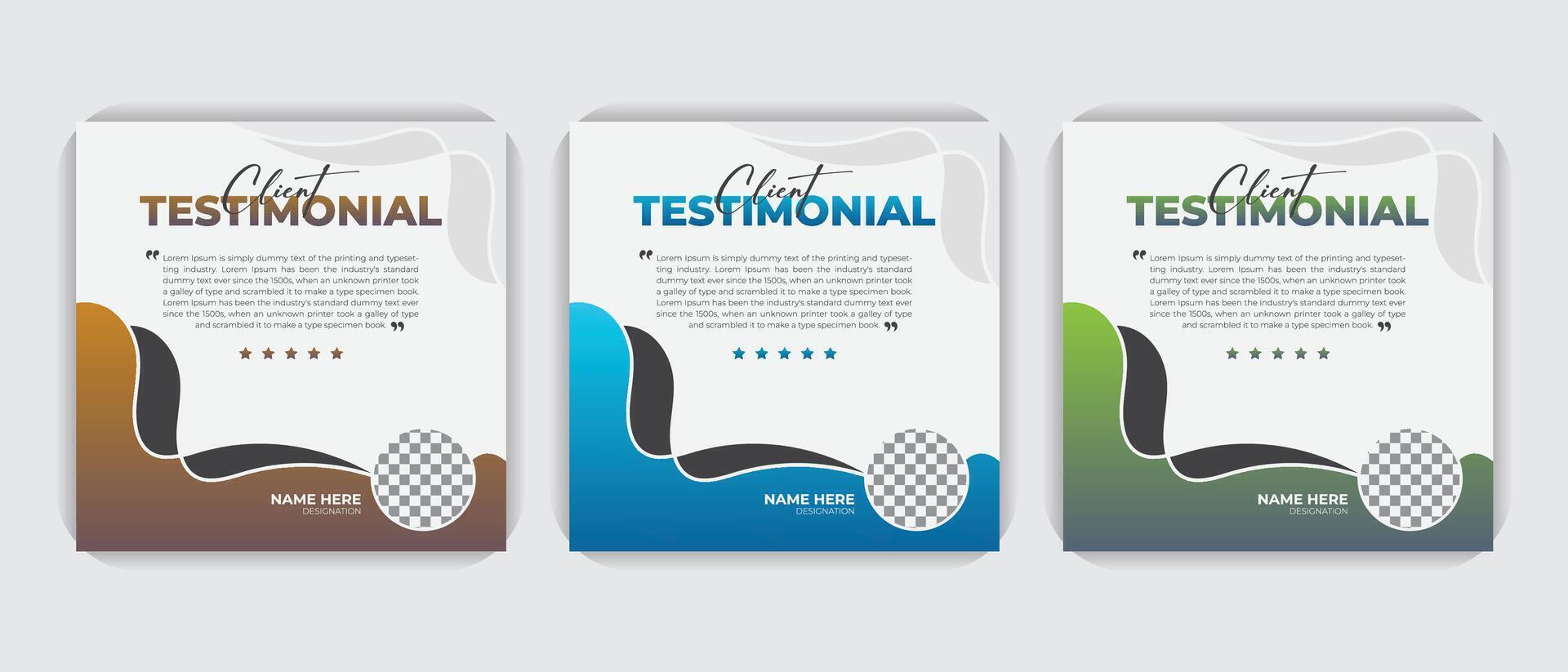 modern, stylish, abstract customer feedback or customer review social media post design template vector