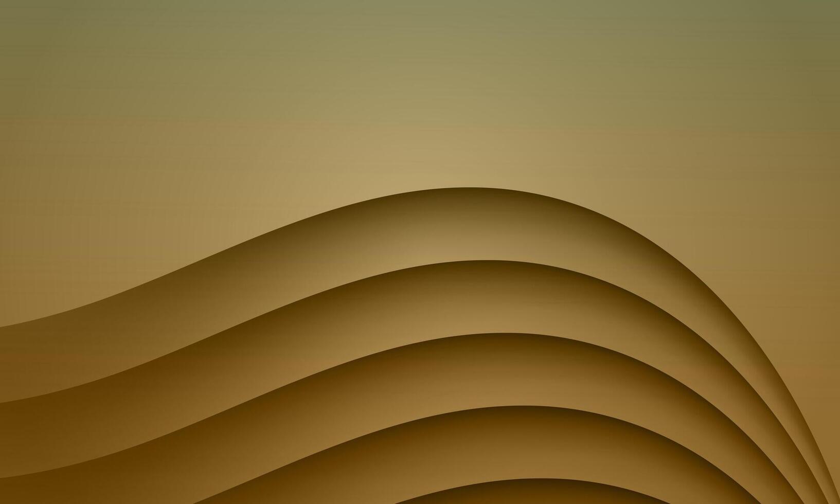Brown texture 3D papercut layers in gradient banner. Abstract paper cut art background. wave brown. vector