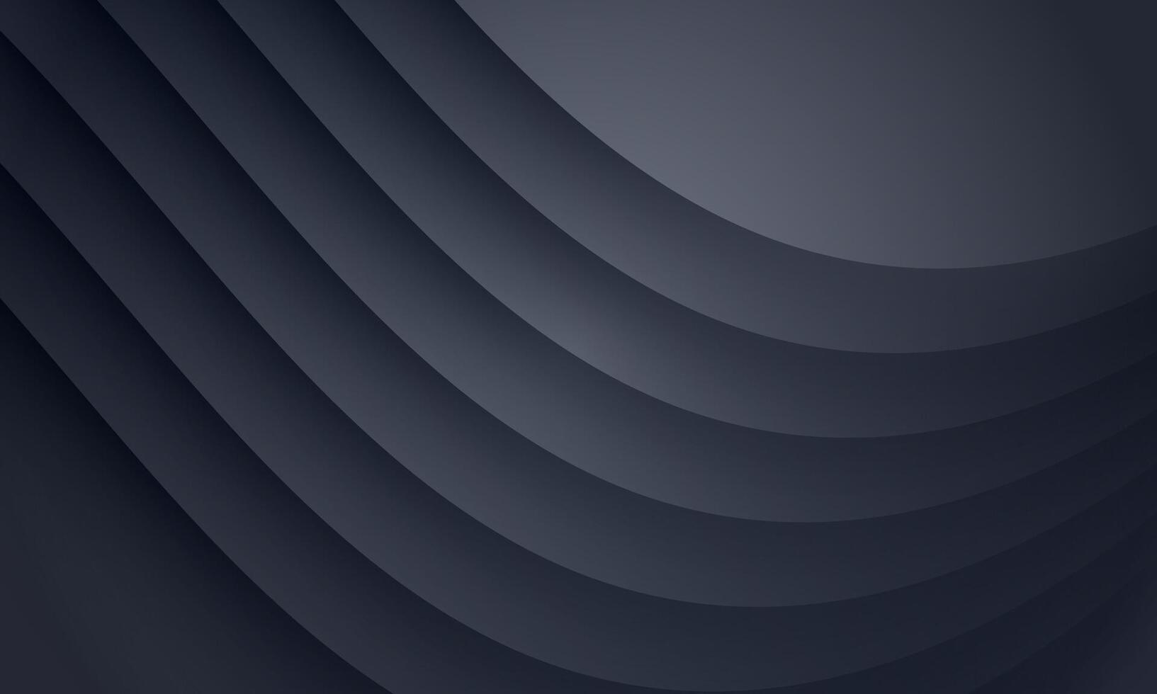Dark gray texture 3D papercut layers in gradient banner. Abstract paper cut art background. wave dark gray. vector