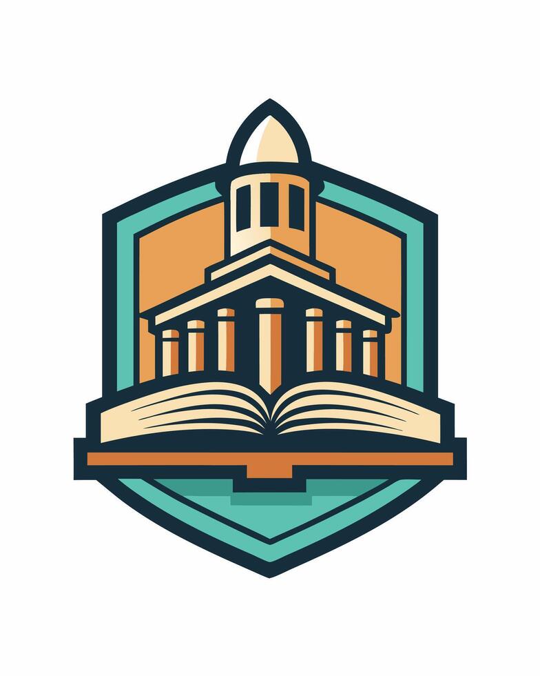 Logo vintage for university, institute, school vector