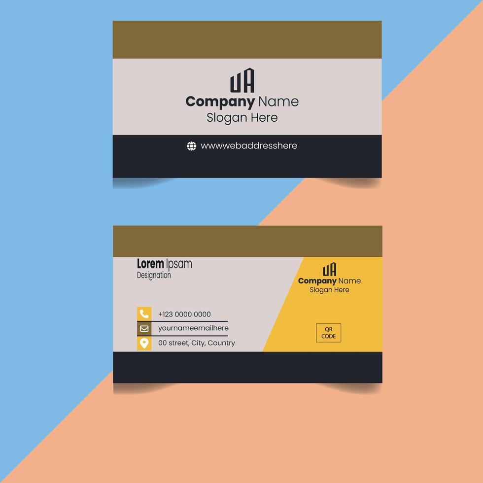 Professional and unique business card design vector