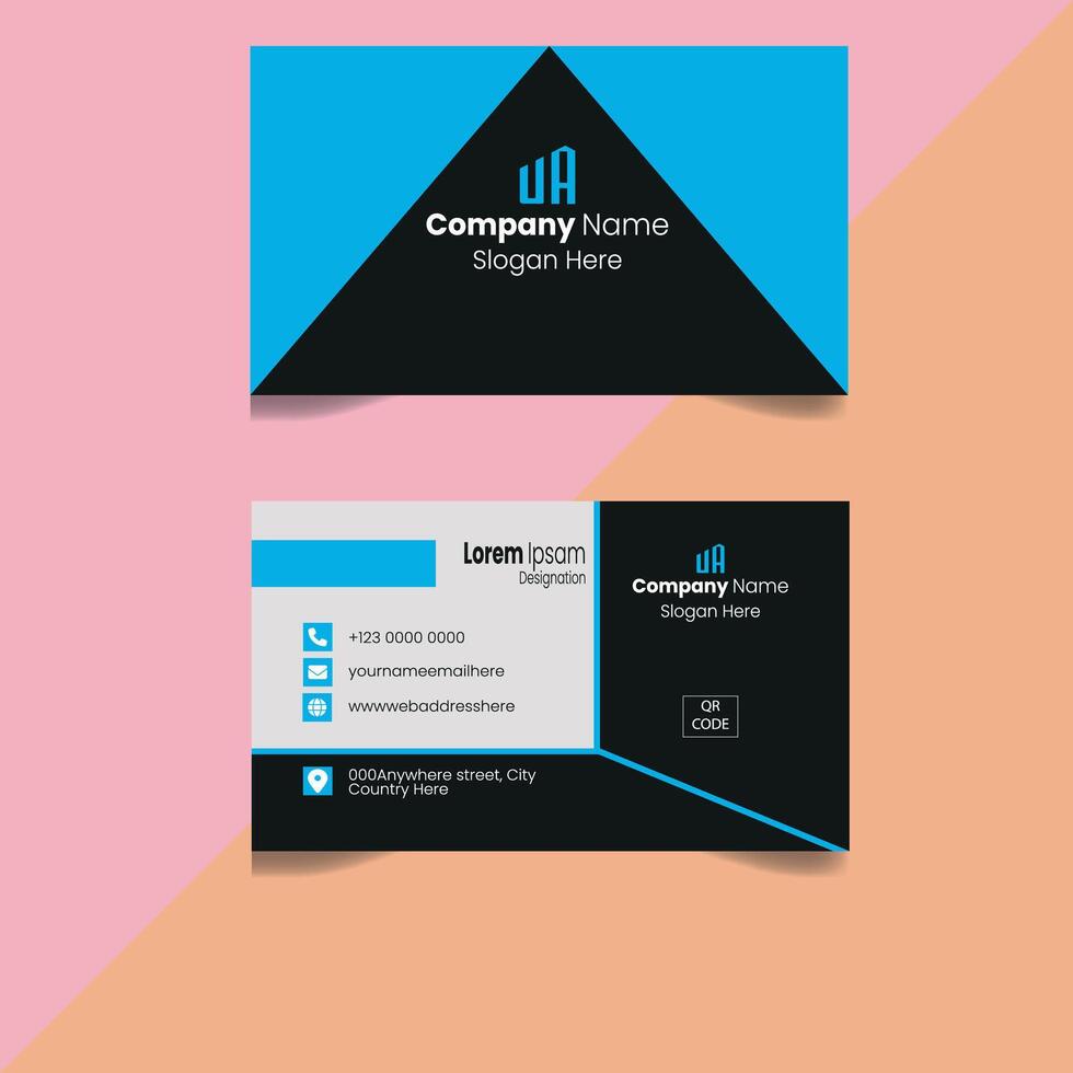 Normal and unique business card design vector
