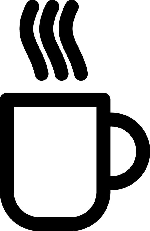 Simple minimalist icon of a cup of coffee vector