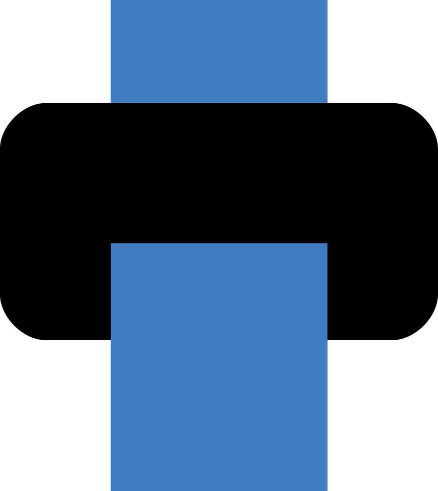 Minimalist icon of a printer vector