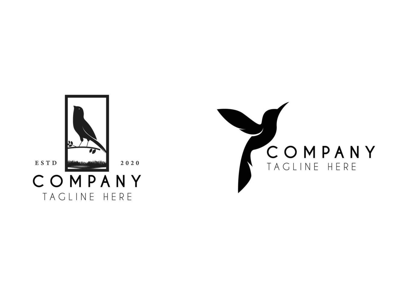 Flying bird logo design. Nature bird logo vector