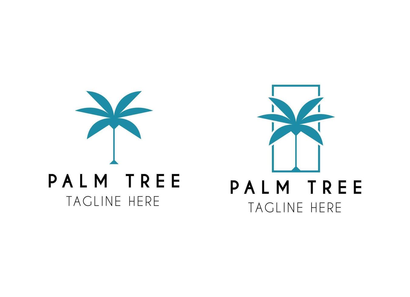 Palm beach resort logo design vector