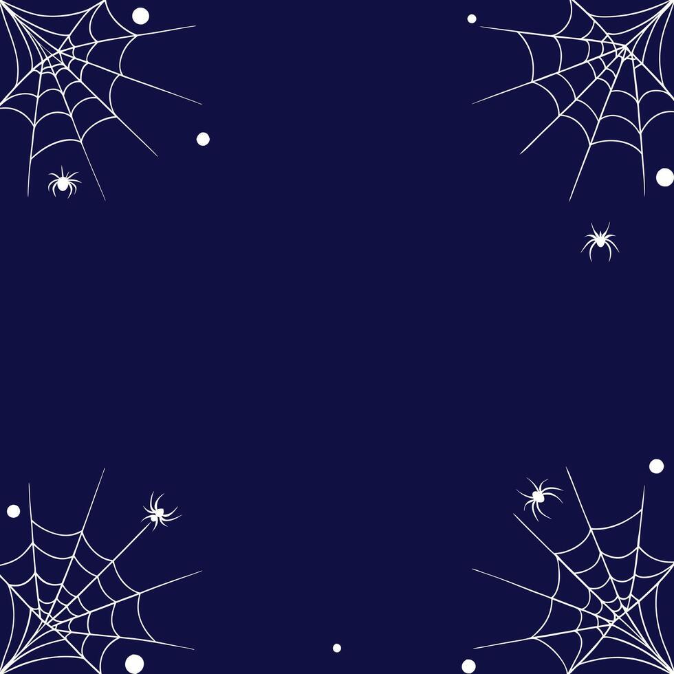 A Halloween Spooky Spider Web Background With Copy Space vector