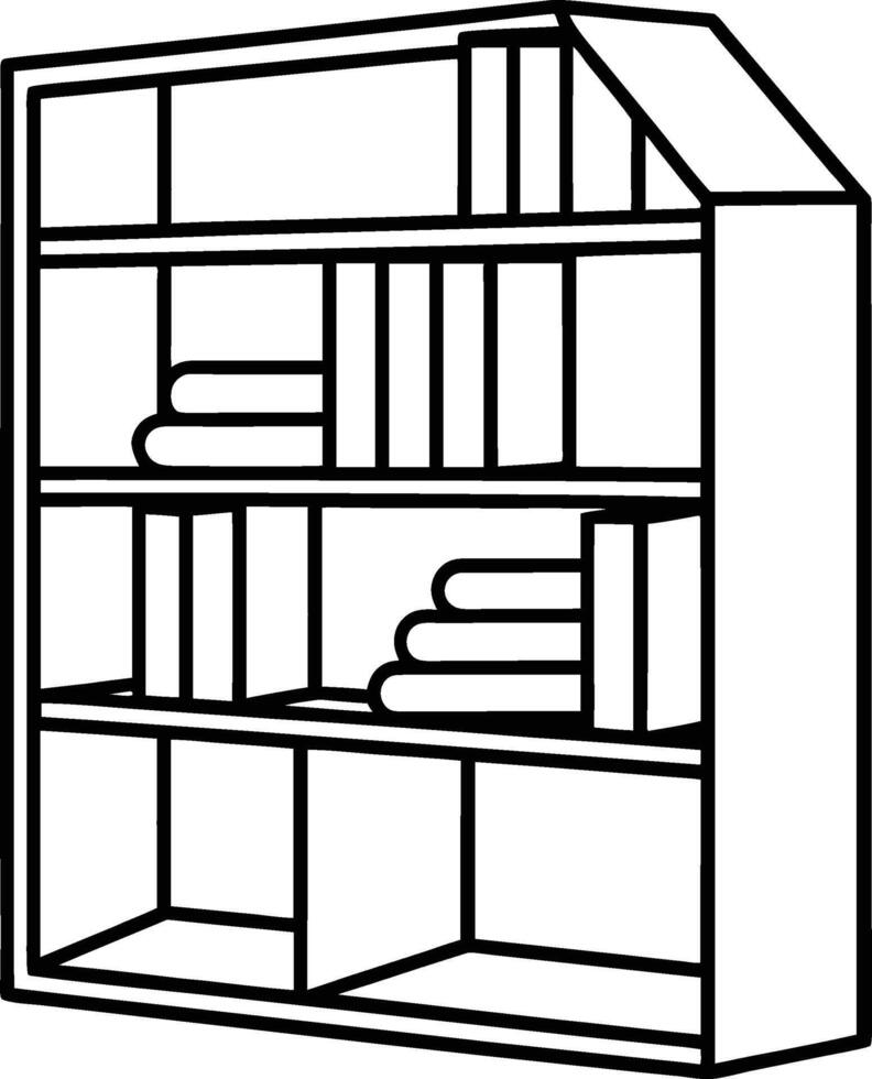 Artistic Bookshelf Furniture vector