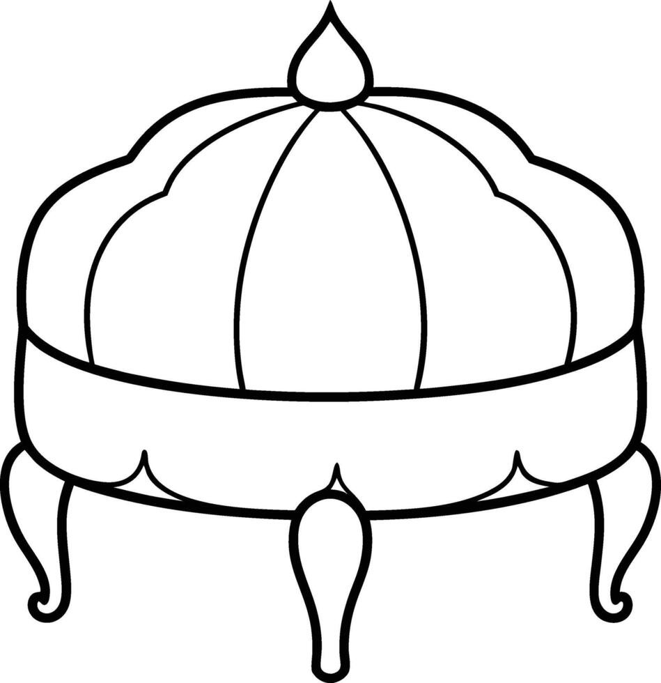 Chic Ottoman furniture vector