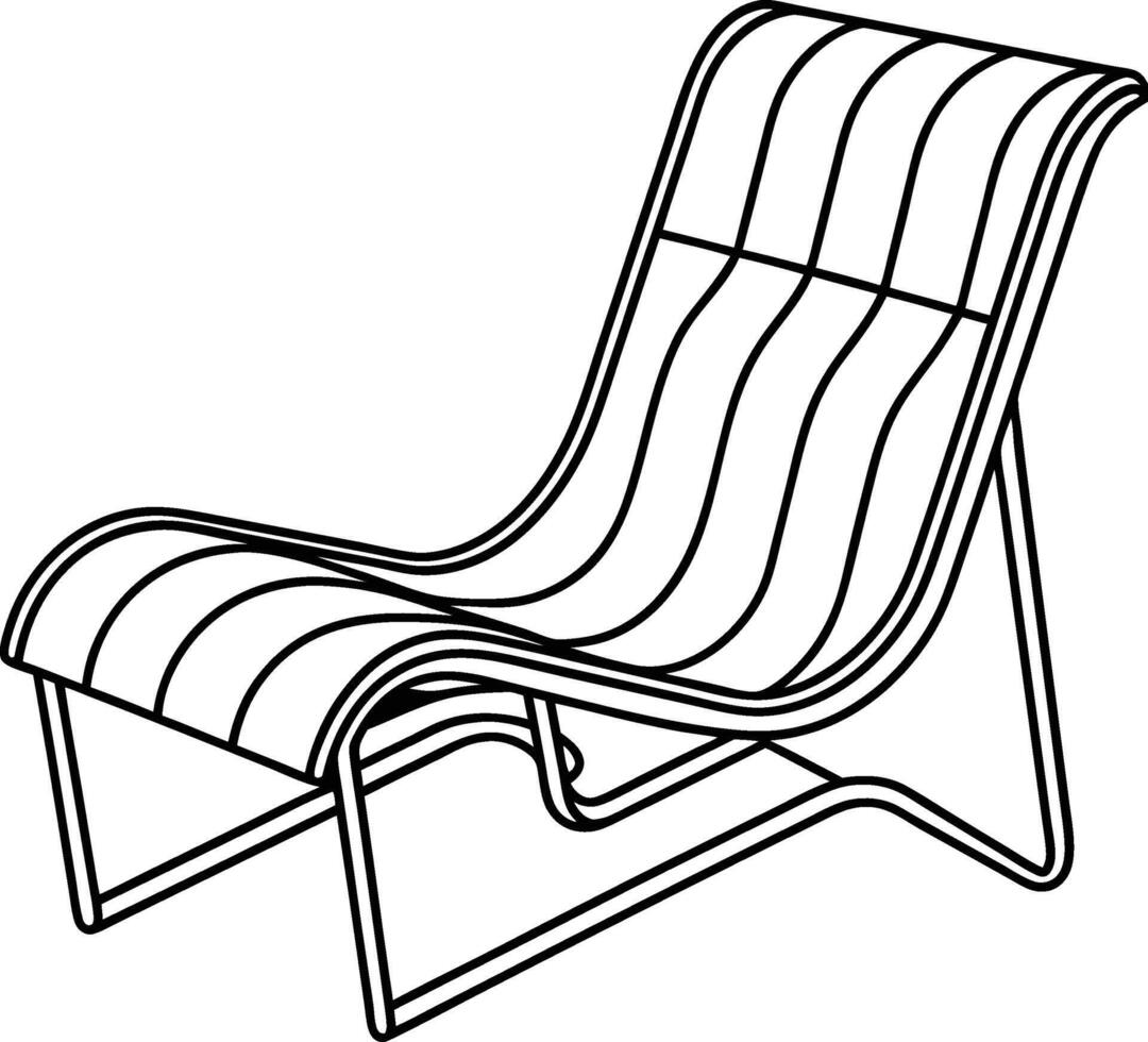 Minimalist Lounge Chair furniture vector