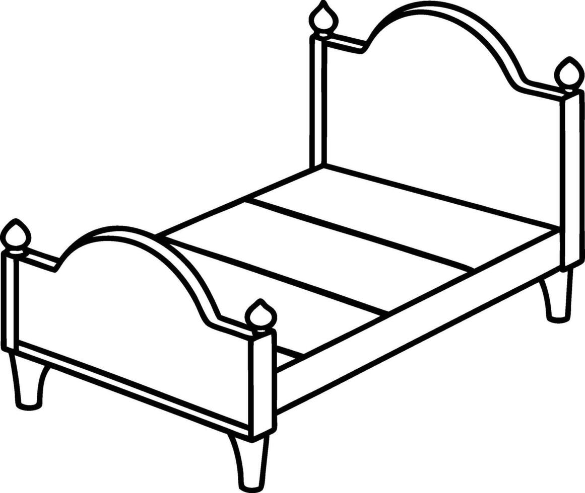 Modern Bed Frame furniture vector