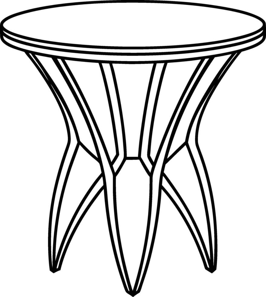 Unique Side Table furniture vector