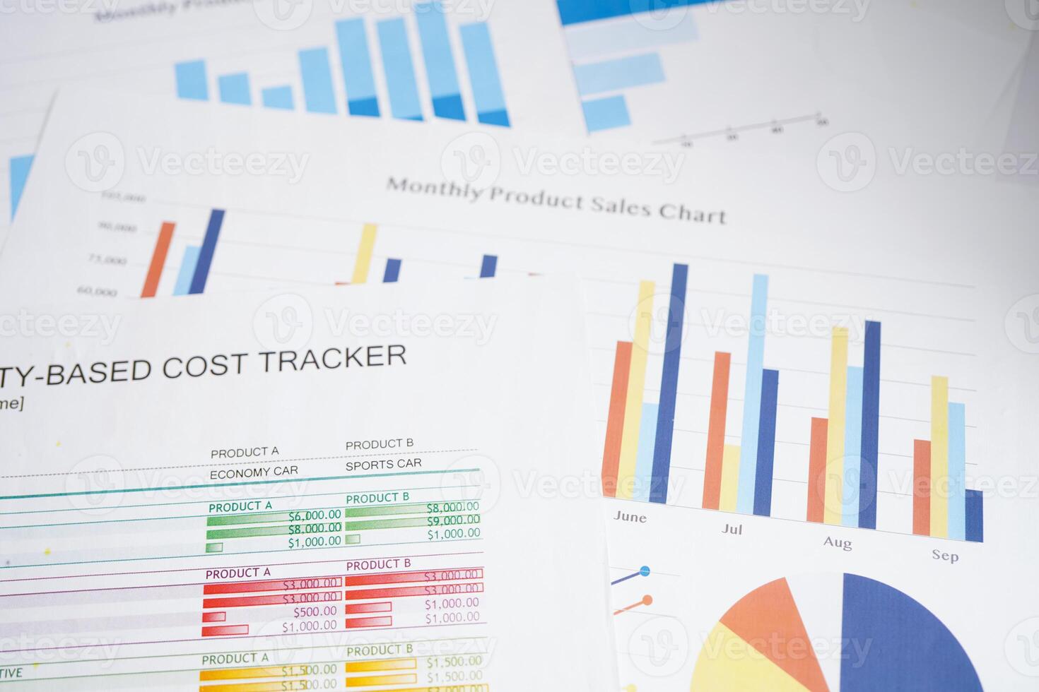 Chart graph paper. Finance, account, statistic, investment data economy, stock exchange business. photo