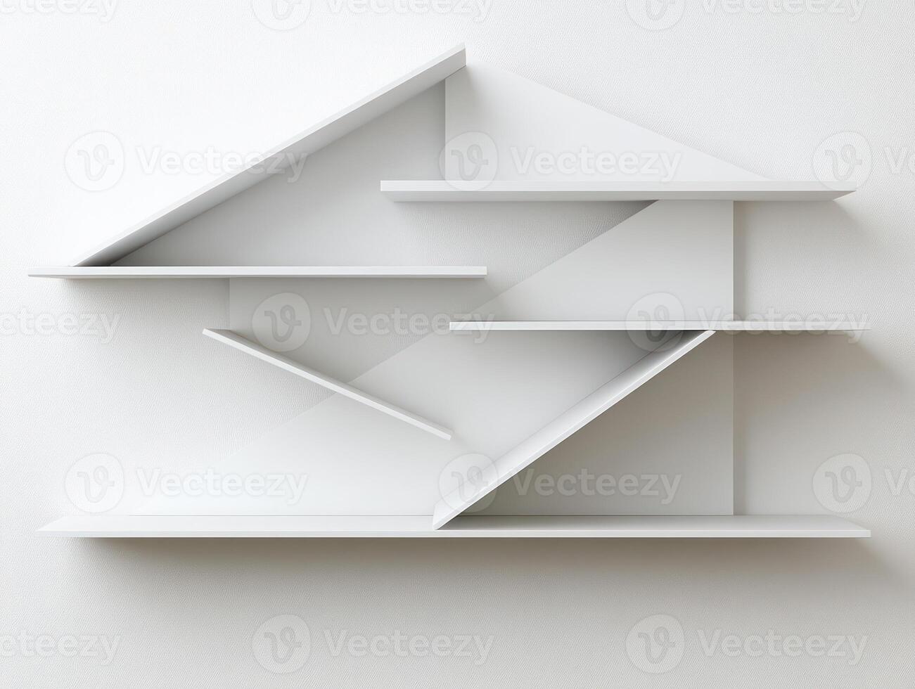 a shelf with a white wall and a white shelf photo
