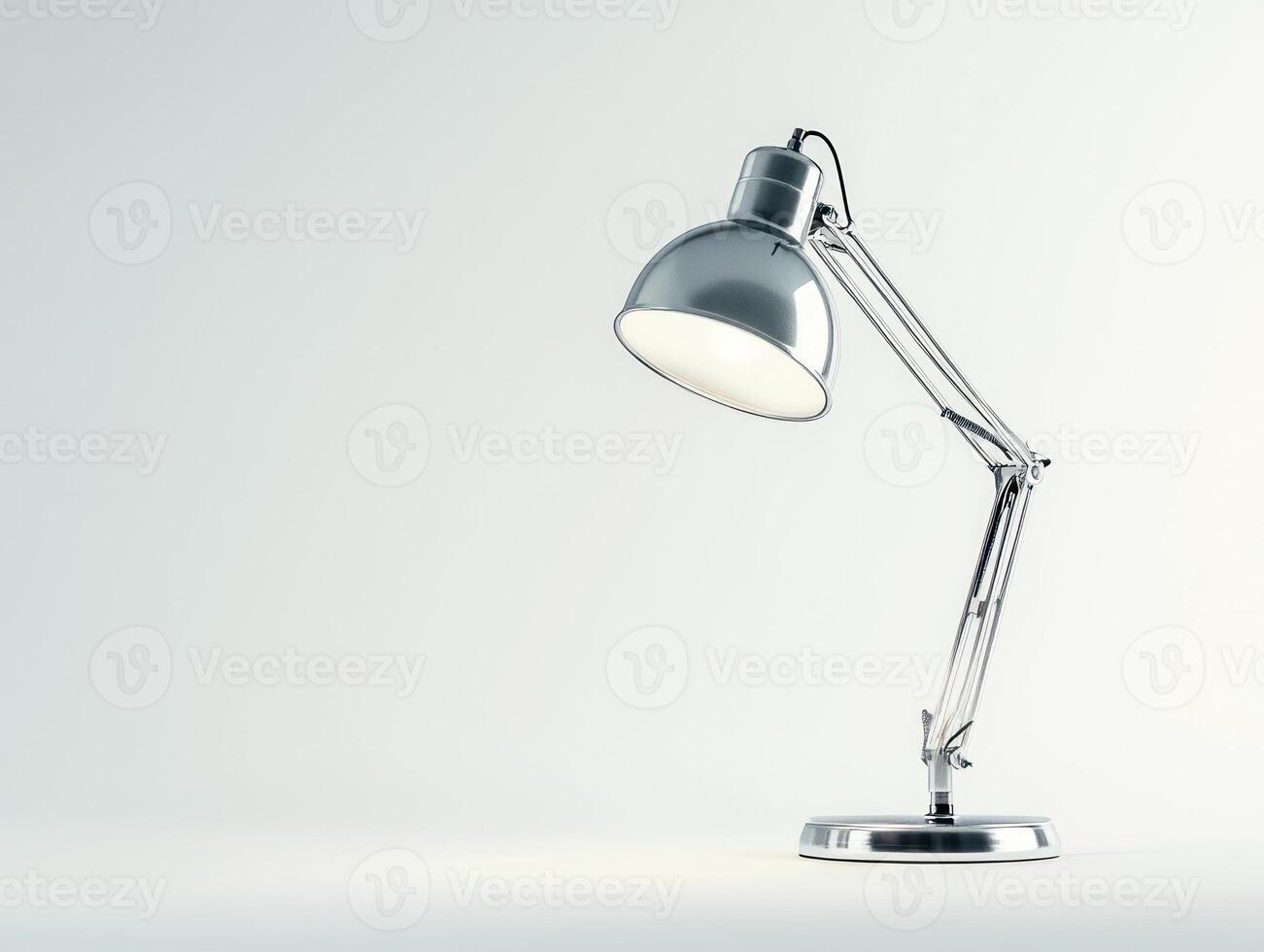 a desk lamp is sitting on a white surface photo